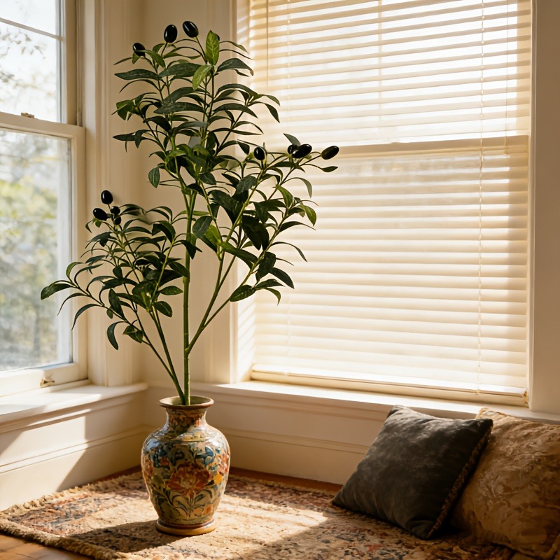 Ficus Lyrata Tree - 28cm-120cm Artificial Olive Tree, Indoor Living