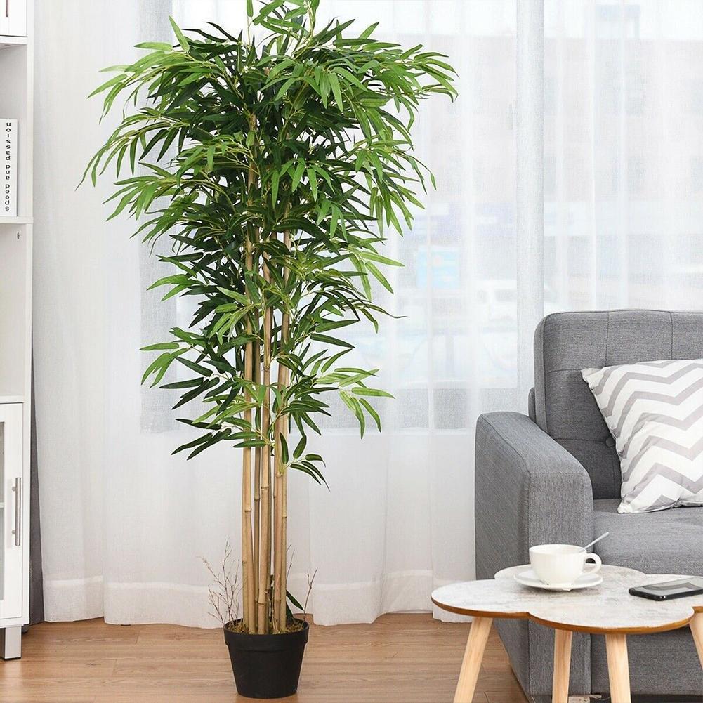 10pcs Artificial Green Bamboo  - đánh giá và giá Ficus Lyrata Tree
