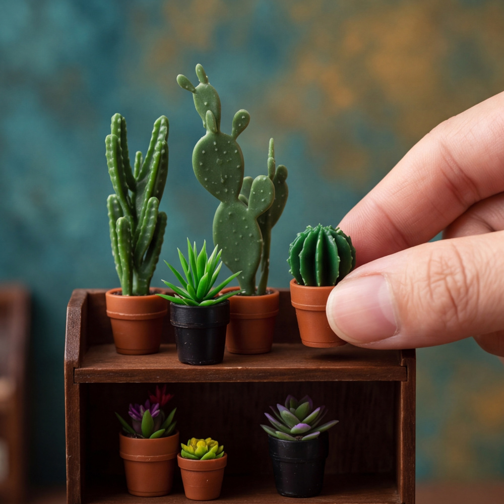 8Pcs Miniature Plastic Potted  - đánh giá và giá Echeveria Succulent
